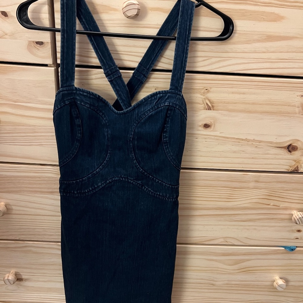 French connection denim bodycon dress